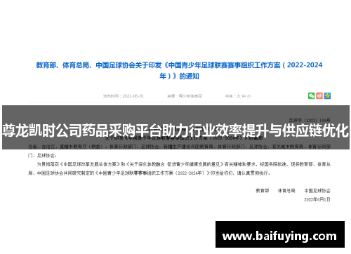 尊龙凯时公司药品采购平台助力行业效率提升与供应链优化